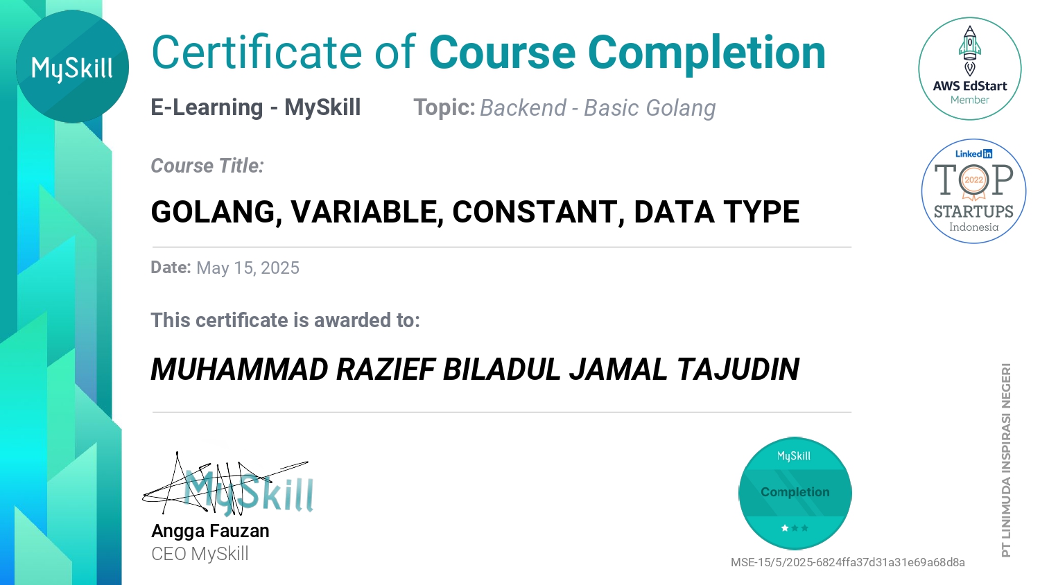 Certificate 3